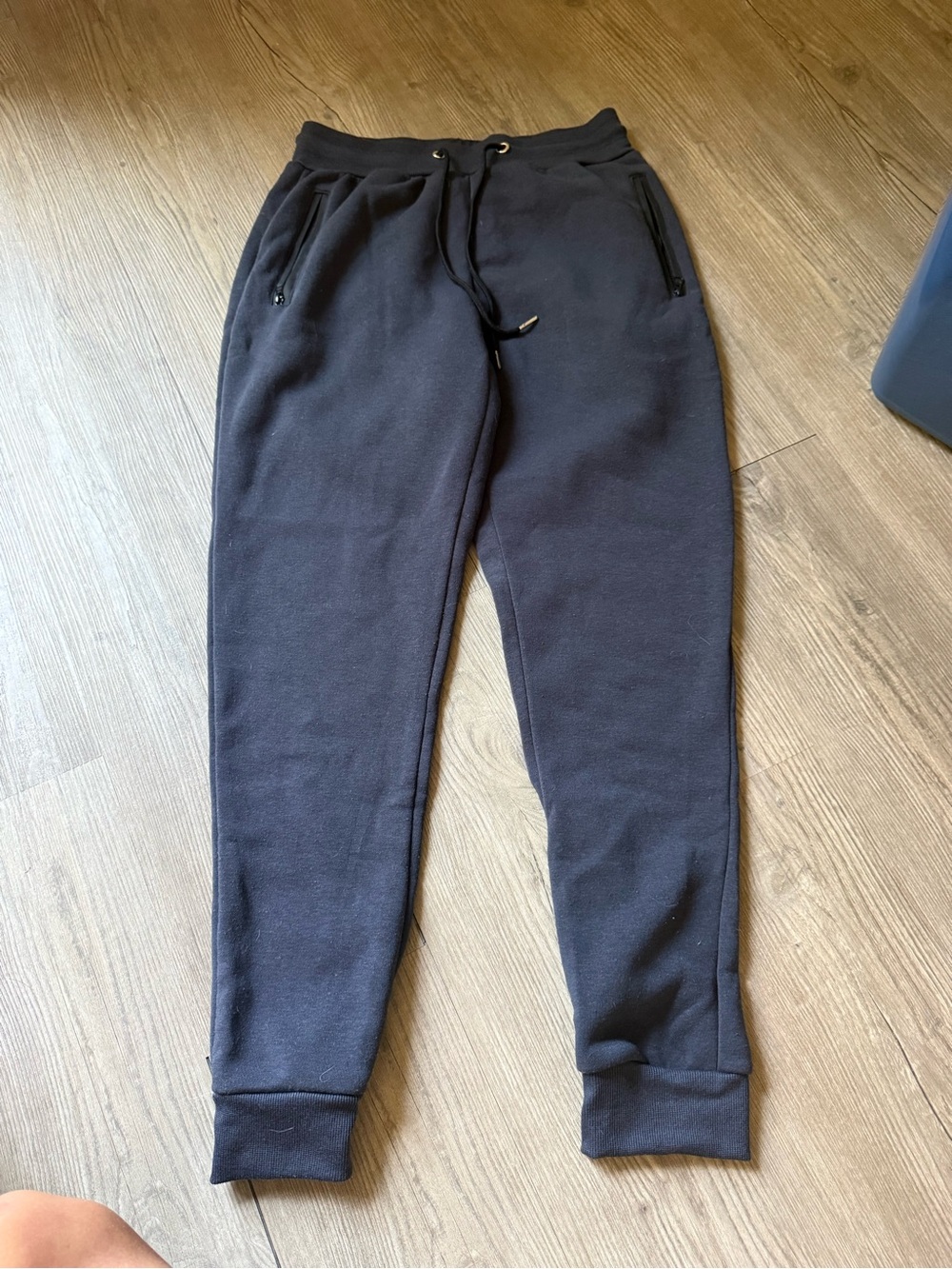 Avenue Black Zipper Pocket Joggers